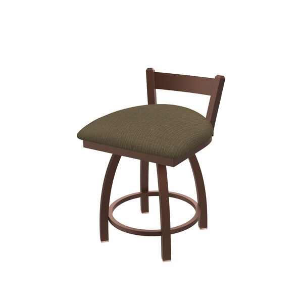18" Low Back Swivel Vanity Stool, Bronze Finish, Graph Cork Seat